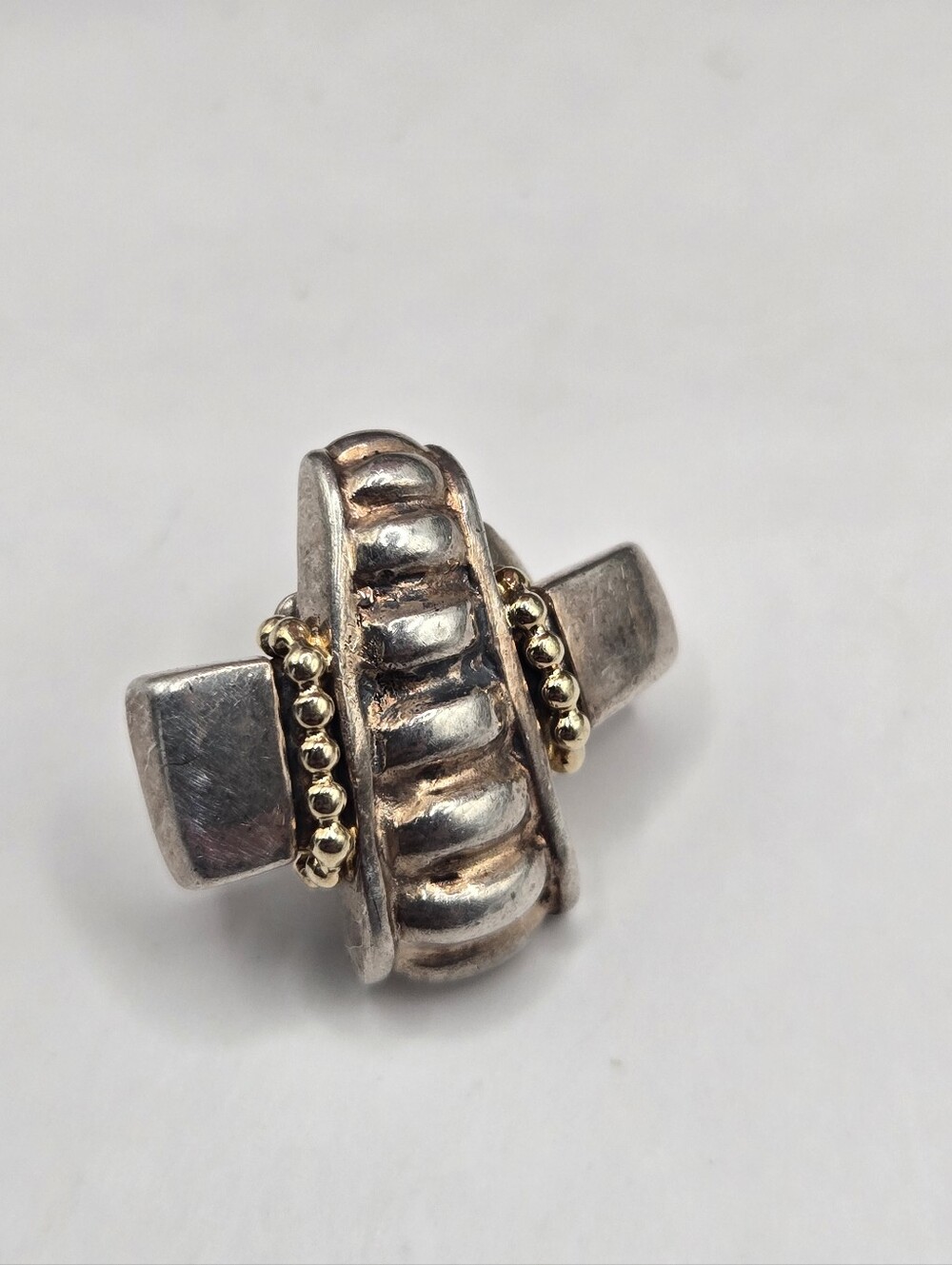 Lagos Cavier 18k Yellow Gold & 925 Sterling Silver Single Earring